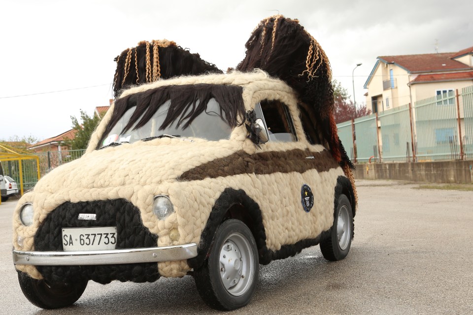  The hairiest car is covered with 120kg of human hair