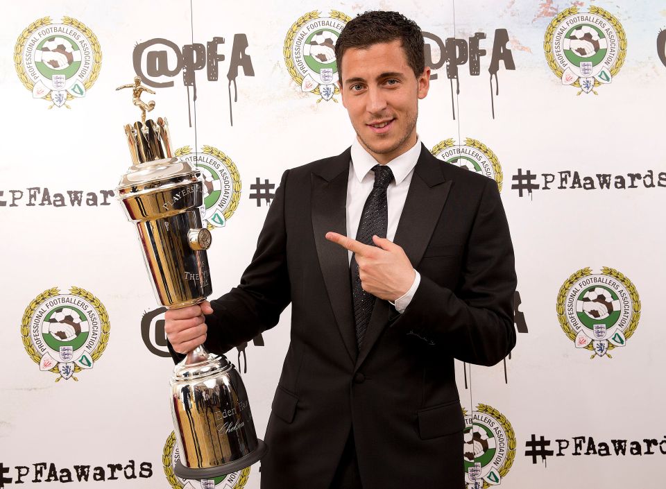  Hazard was named Premier League Player of the Year in 2015 - and was Chelsea fans' Player of the Year four times