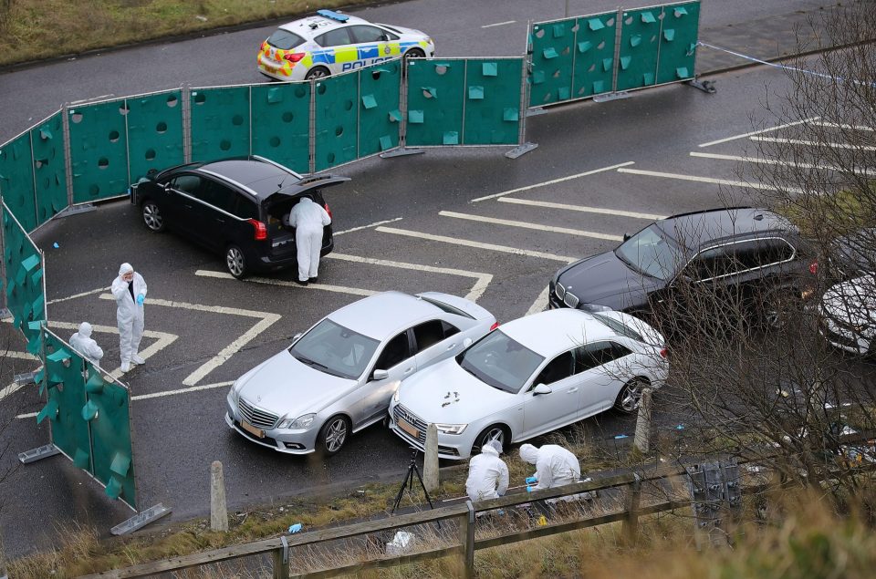  Forensic officers are pictured at the scene of Yassar's shooting, which is under investigation, in 2017