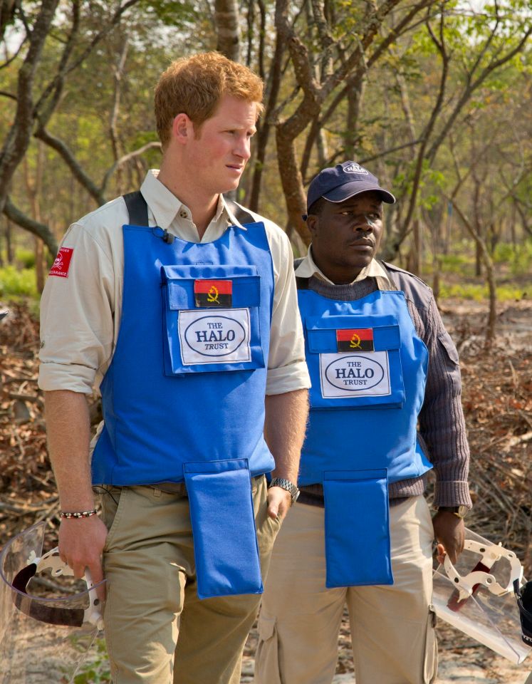  Prince Harry in Angola in 2017 campaigning with the Halo Trust