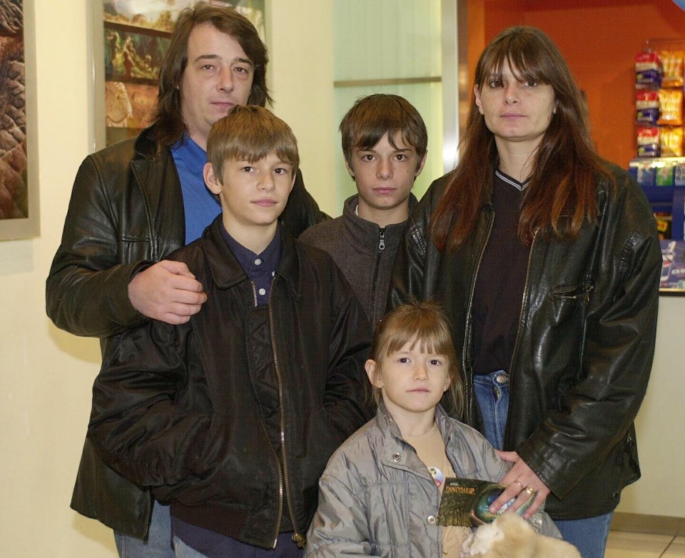 A photo of Sarah's family that was taken in 2000 after she was murdered