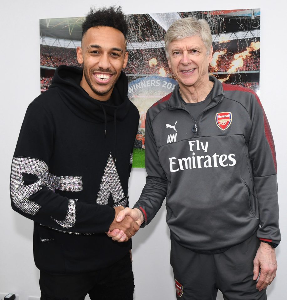  Pierre Emerick-Aubameyang signed for Arsenal in January 2018