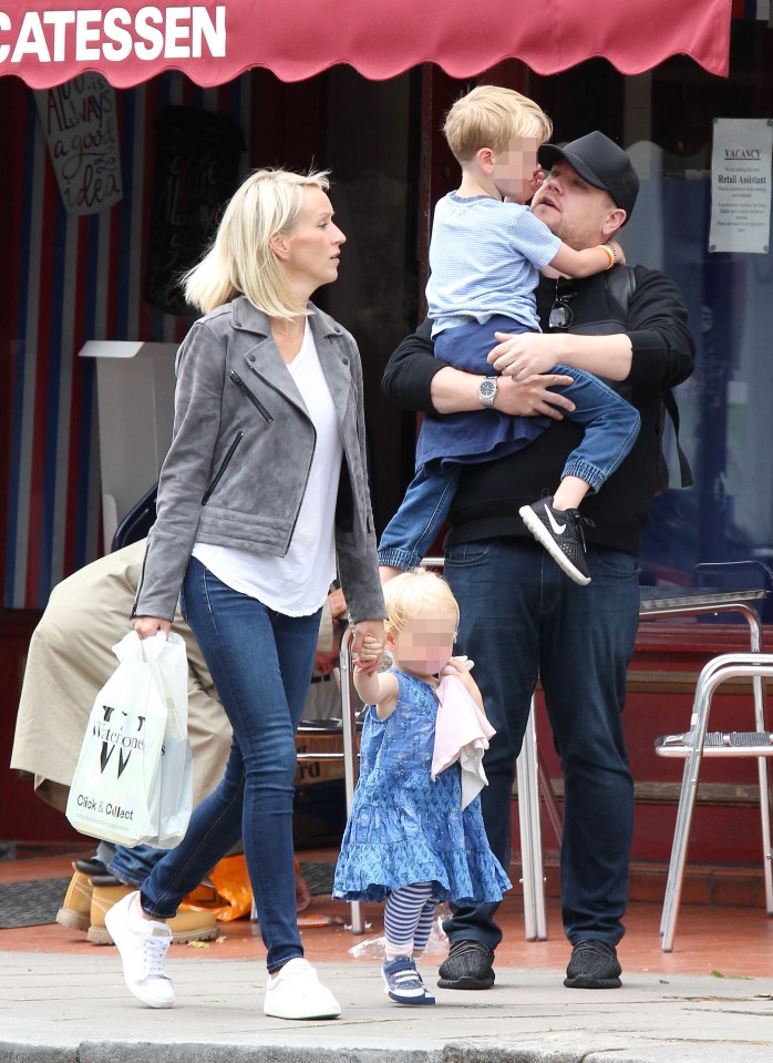  James is married to charity worker Julia Carey and the couple have three children