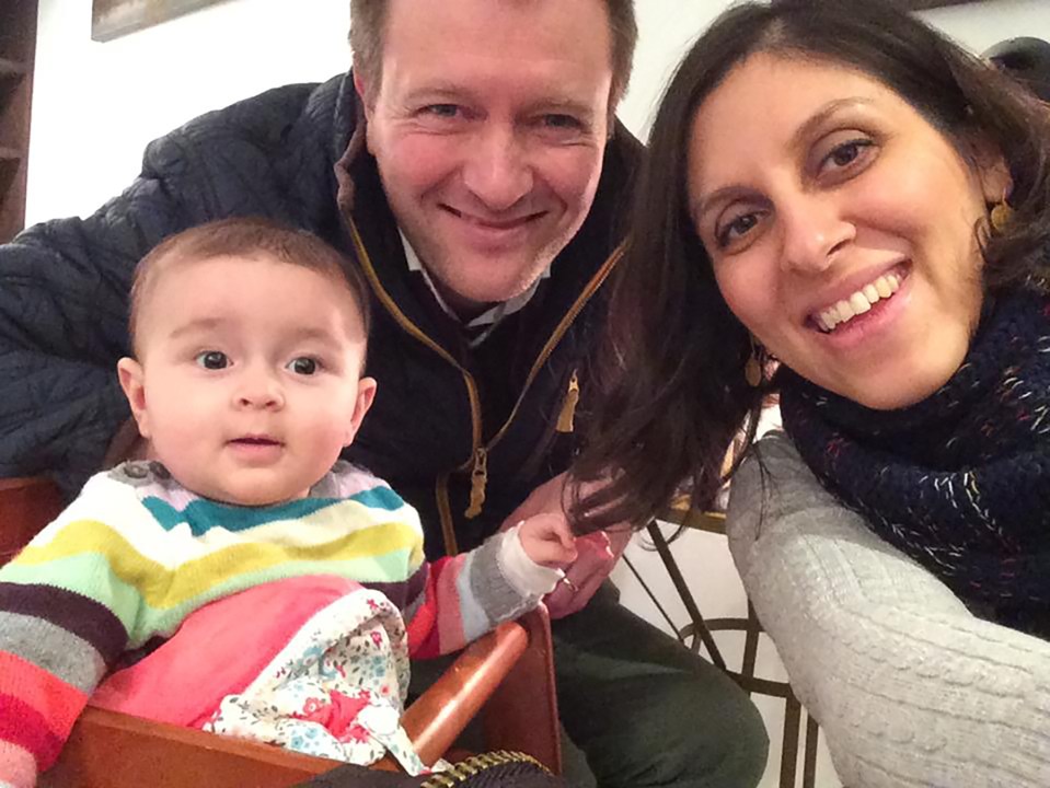 Nazanin Zaghari-Ratcliffe with her husband Richard Ratcliffe and their daughter Gabriella