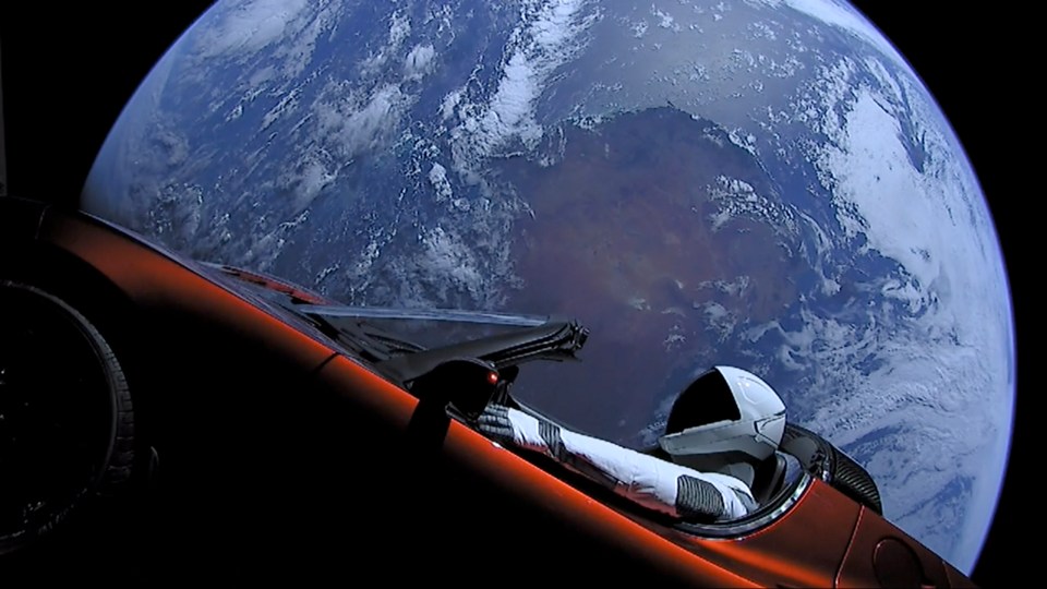  The fastest car in space was launched by Space X last year