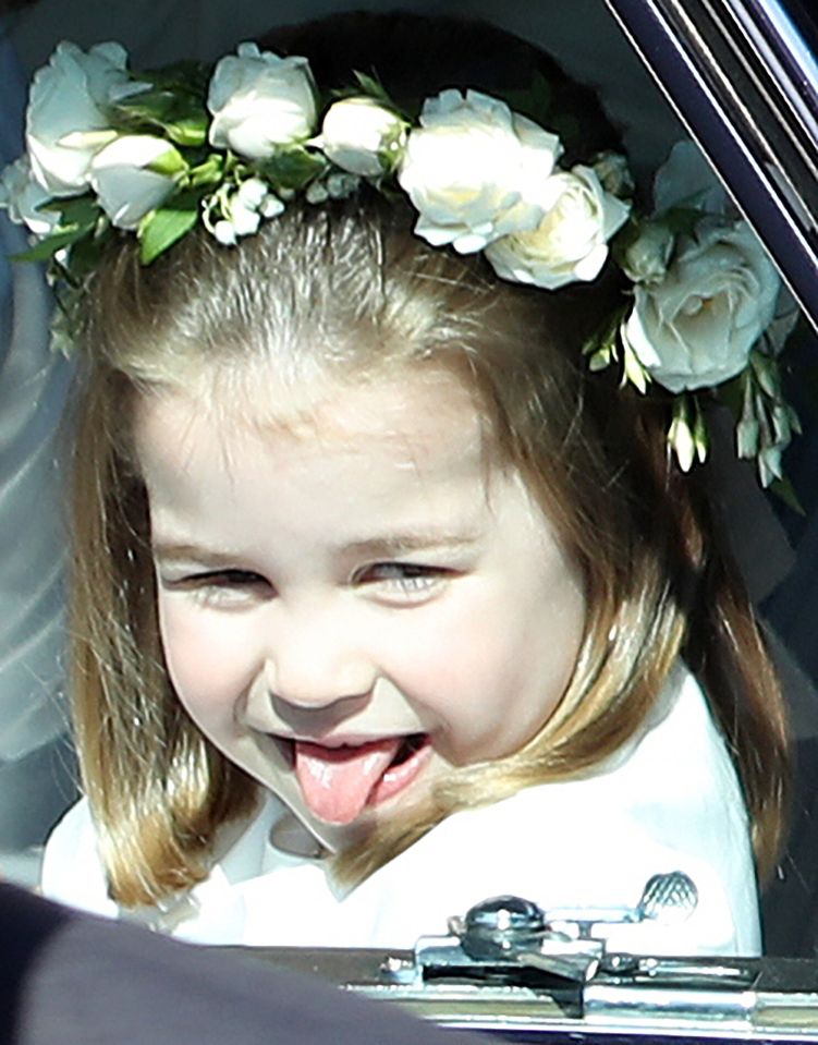  Cheeky Princess Charlotte was among the ten children involved in the wedding