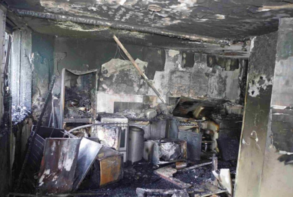  Inside one of the Grenfell flats. The fire started on the fourth floor and was caused by a fault fridge-freezer