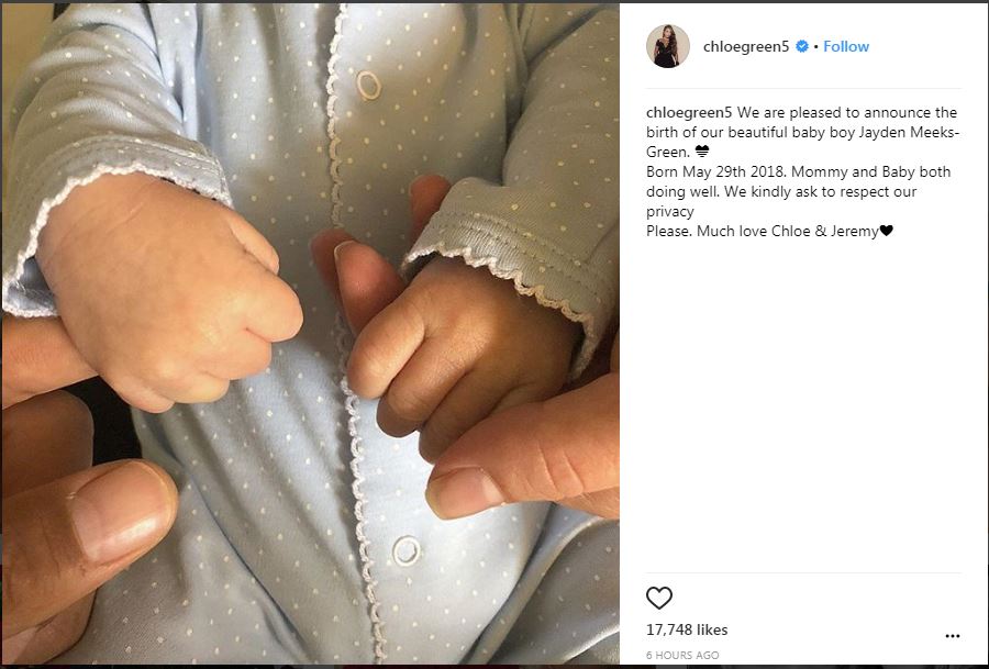  The couple welcomed their first baby together Jayden into the world in 2018