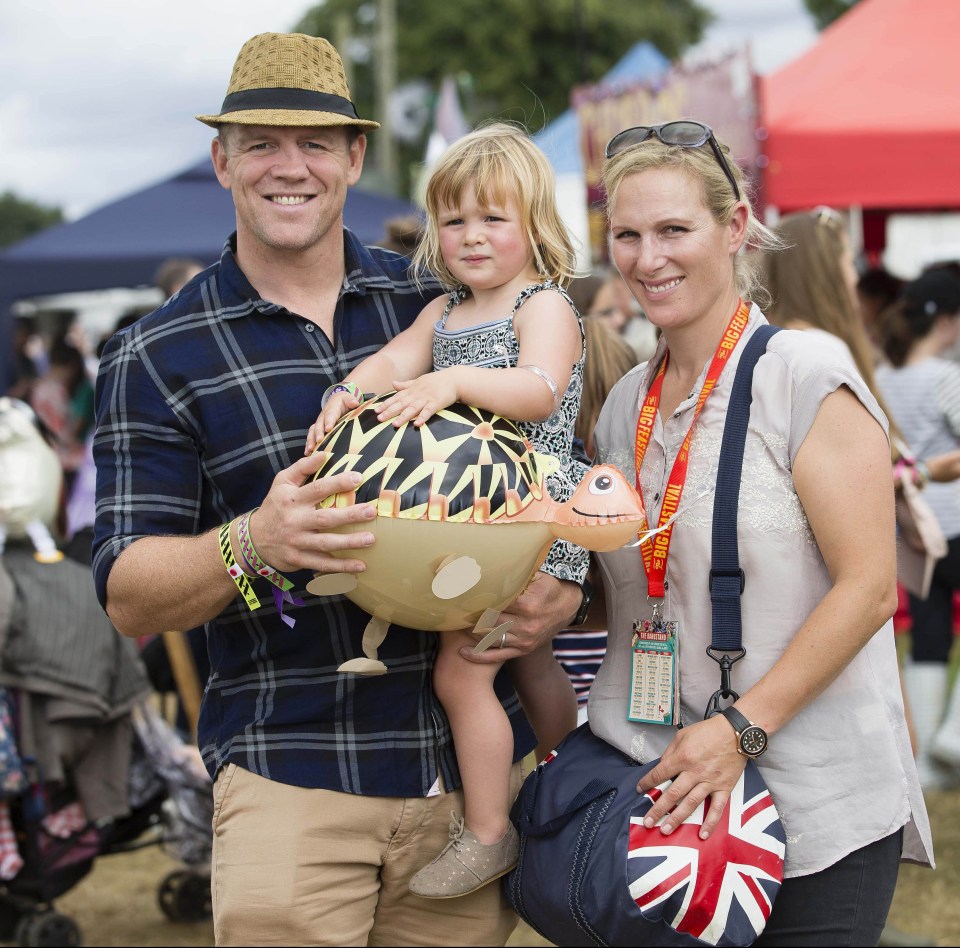 Mike and Zara with daughter Mia Grace in 2016