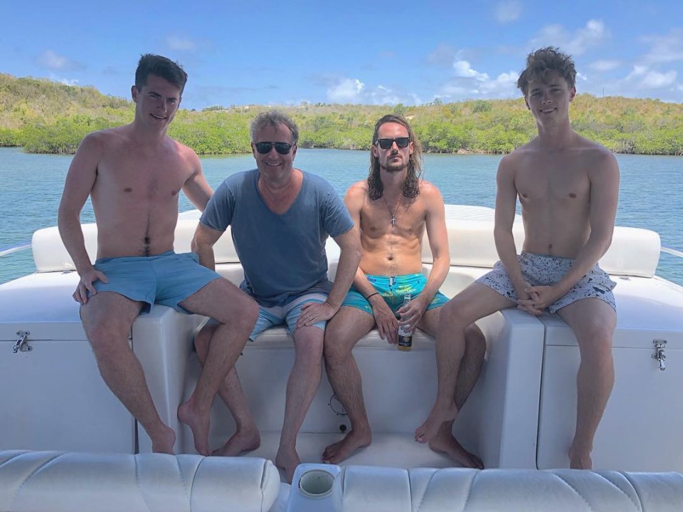  Piers Morgan with his sons Albert, Spencer and Stanley