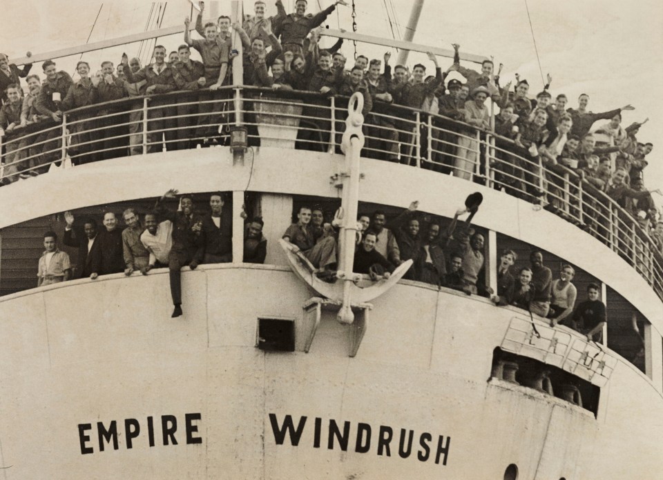  The 'Empire Windrush' arriving from Jamaica, 1948, at Tilbury dock