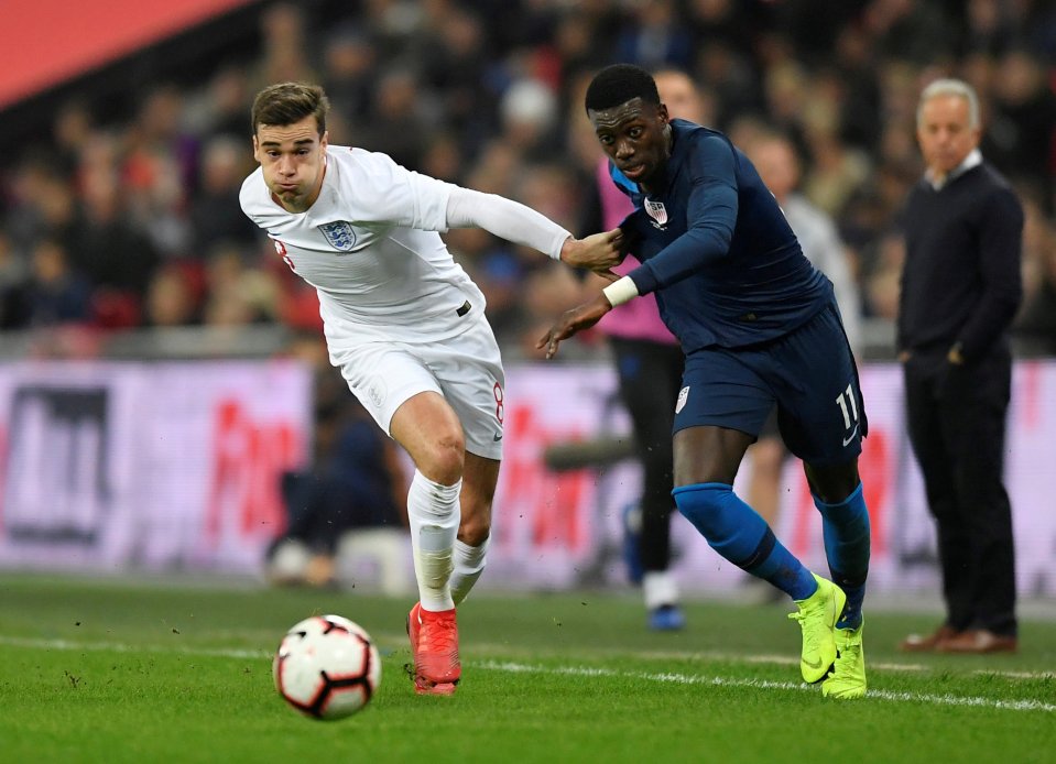  Timothy Weah featured for the US against England last year