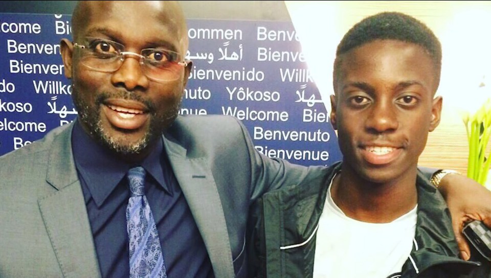  George Weah and son Timothy