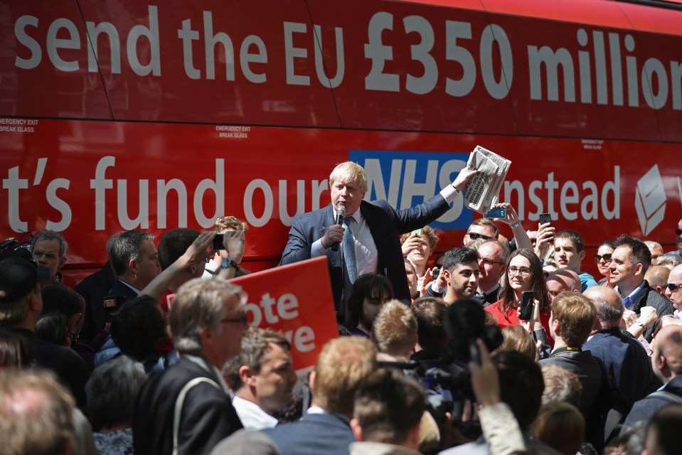  Johnson was known for campaigning with a Vote Leave bus during the EU referendum