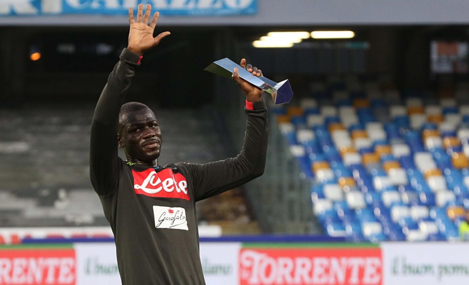  Kalidou Koulibaly was named the best defender in Serie A this season