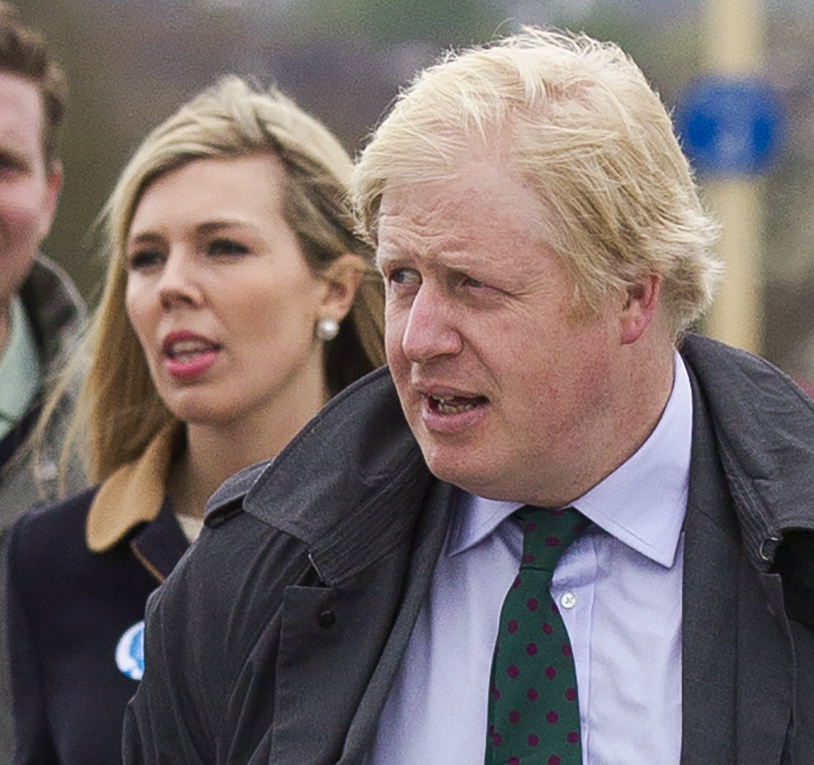  Boris Johnson pictured with his girlfriend Carrie Symonds