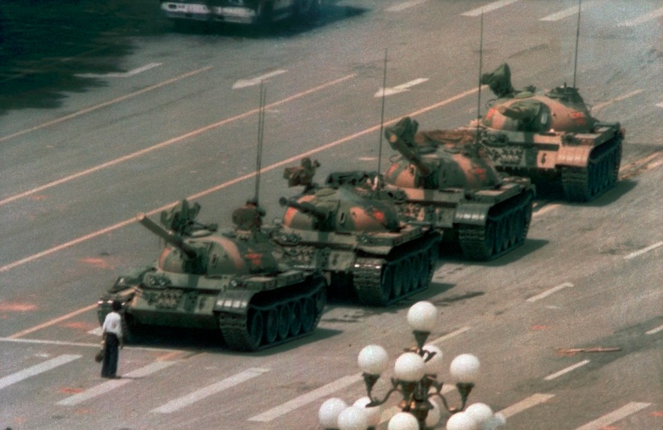  The picture of Tank Man has come to symbolise the spirit of the protesters