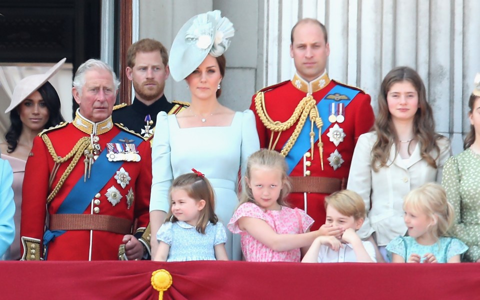  They appeared on the balcony last year with their parents - while newborn Prince Louis stayed at home