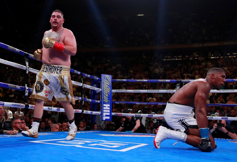  Joshua was dropped four times by Ruiz on his US debut in New York