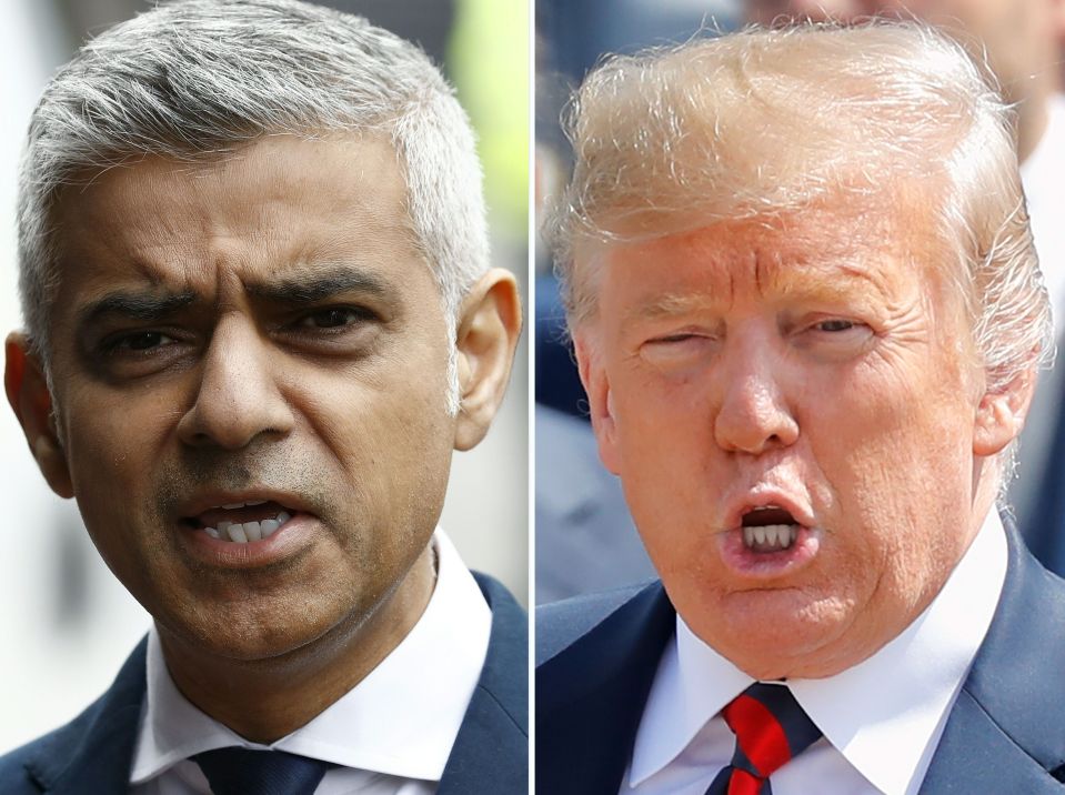  Sadiq Khan and Donald Trump have again clashed over knife crime in London