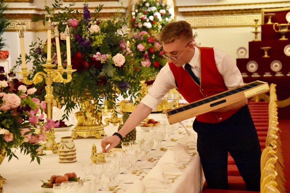 Every detail is inspected by the Queen of a State Banquet before the meal takes place