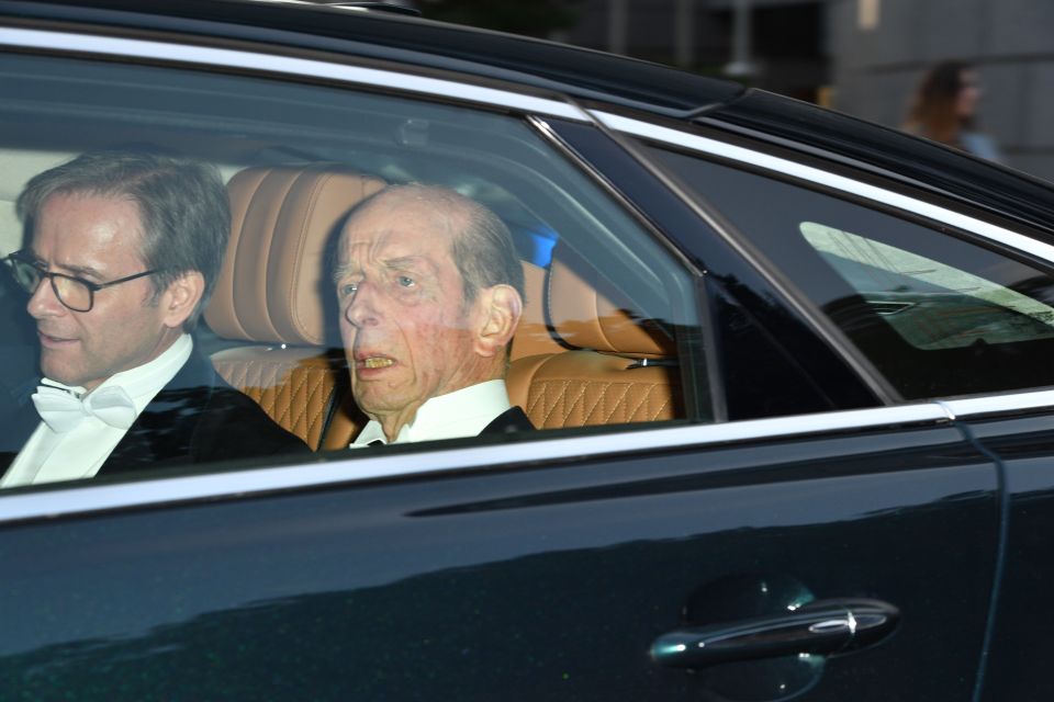  The Duke of Kent, a cousin of the Queen, was also at the banquet