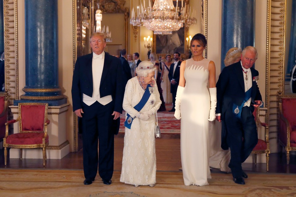 Melania, 49, is undertaking a three-day state visit with her husband President Trump, 72