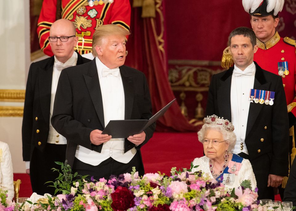  Mr Trump responding to Her Majesty