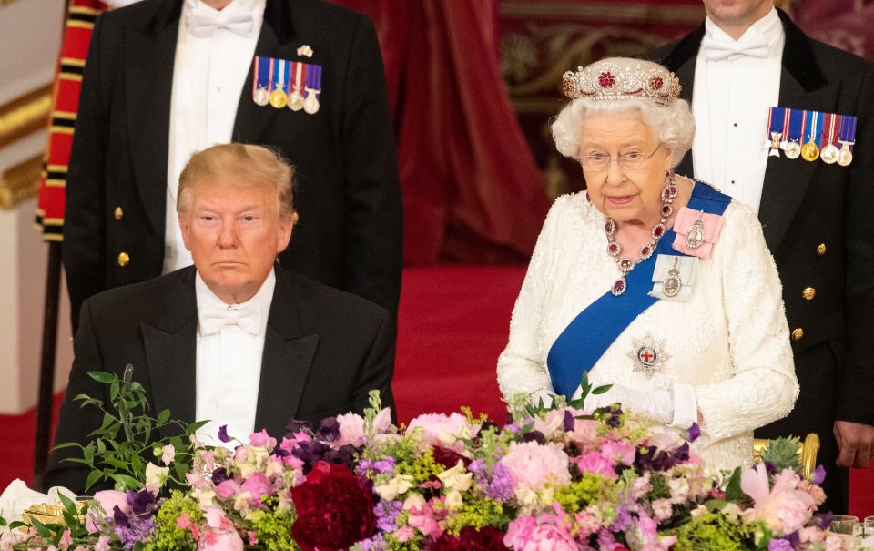  The Queen delivering a speech at the banquet