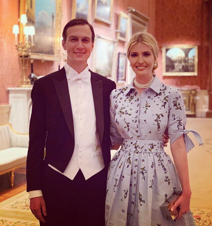  Ivanka shared a picture of herself and her husband on Instagram, saying: 'Magical night at Buckingham Palace with my best friend'