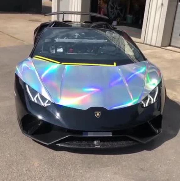  Before the Europa League final Aubameyang wrapped his Lamborghini in pearlescent