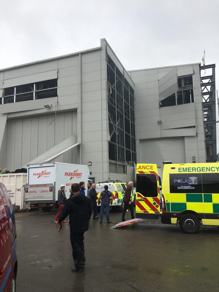  The blast ripped through Buckinghamshire's Pinewood Studios