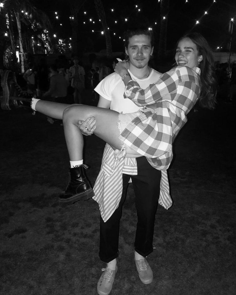  Brooklyn Beckham puts on loved up display with girlfriend Hana