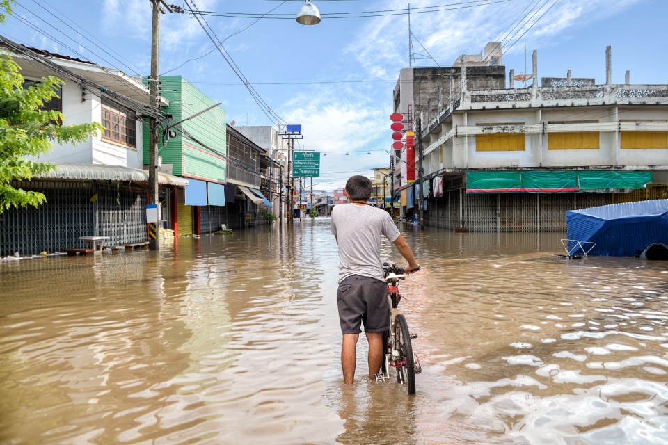  Tourists are being warned not to walk barefoot through water