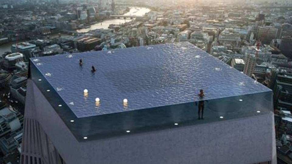  A 360 degree rooftop swimming pool could soon come to London.