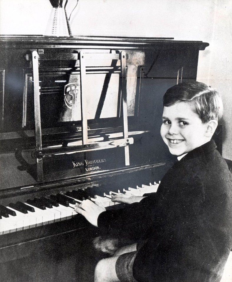 Even at the age of six Elton was already a piano man