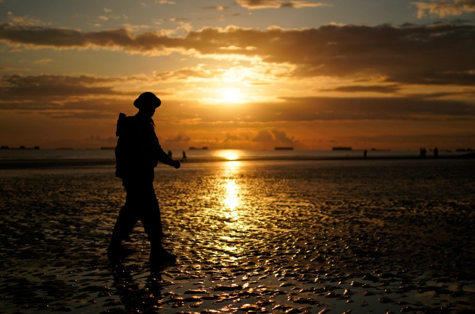 Dawn breaking over Gold Beach in Normandy this morning