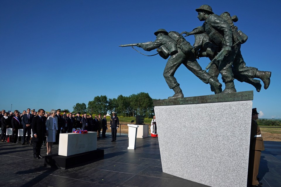 The British Normandy Memorial unveiled today in Ver-sur-Mer – the amazing statue is the first memorial specifically for British soldiers on the Normandy coast