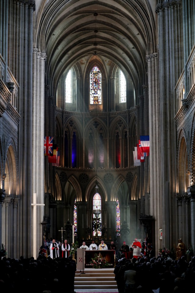 The Royal British Legion Service of Remembrance is also taking place today in the Bayeux Cathedral