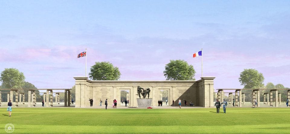  This artist's impression shows how the memorial will eventually look when it is completed, codifying the names of all 22,442 British troops who died on D-Day and the Battle of Normandy