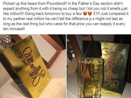  The woman took to Facebook to show off the scent