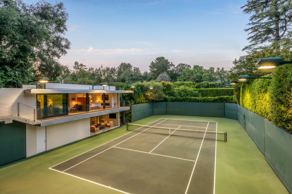  It also features a full size tennis court