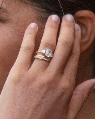  Meghan appears to usually wear three rings now - with the third speculated to be a push present from Prince Harry