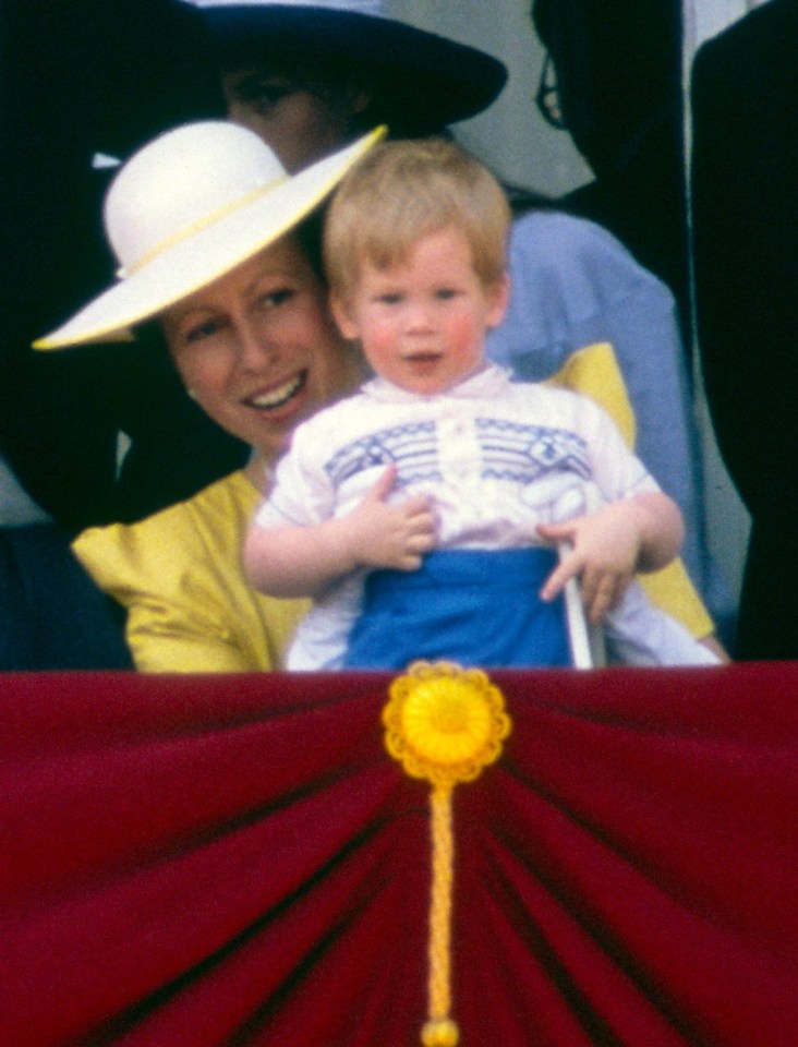 Prince Harry at Trooping the Colour in 1986