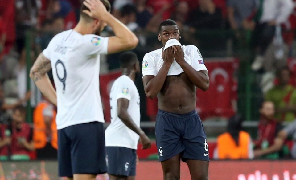  Paul Pogba suffered another disaster as France were defeated by Turkey