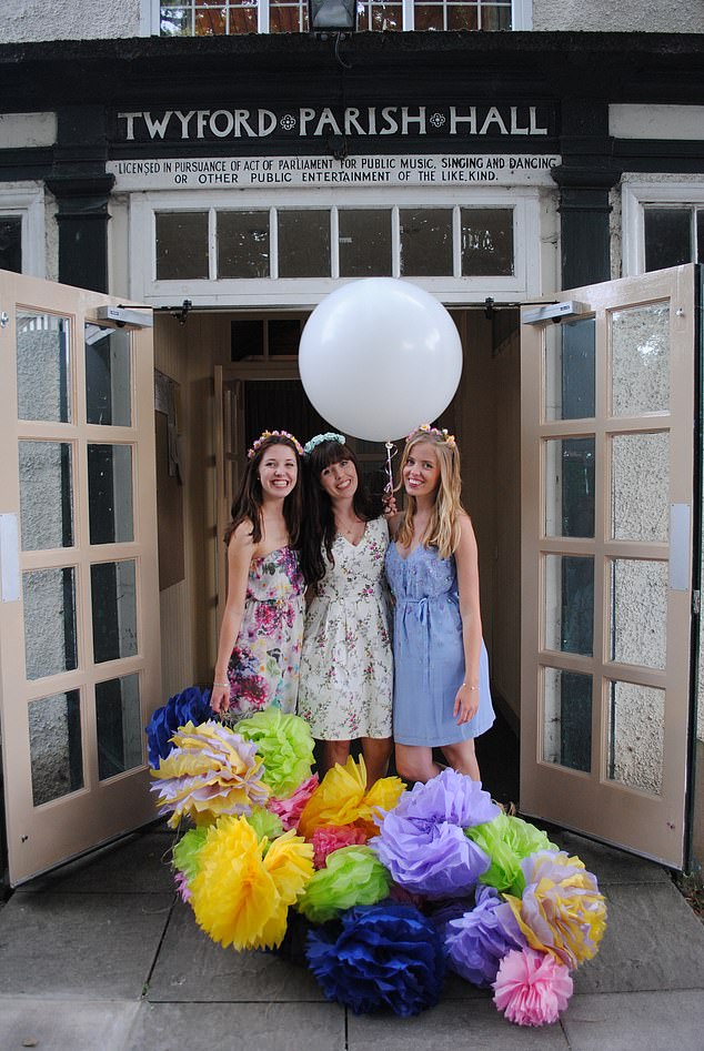  To keep costs low, she opted for their local village hall, which cost £100 for the day