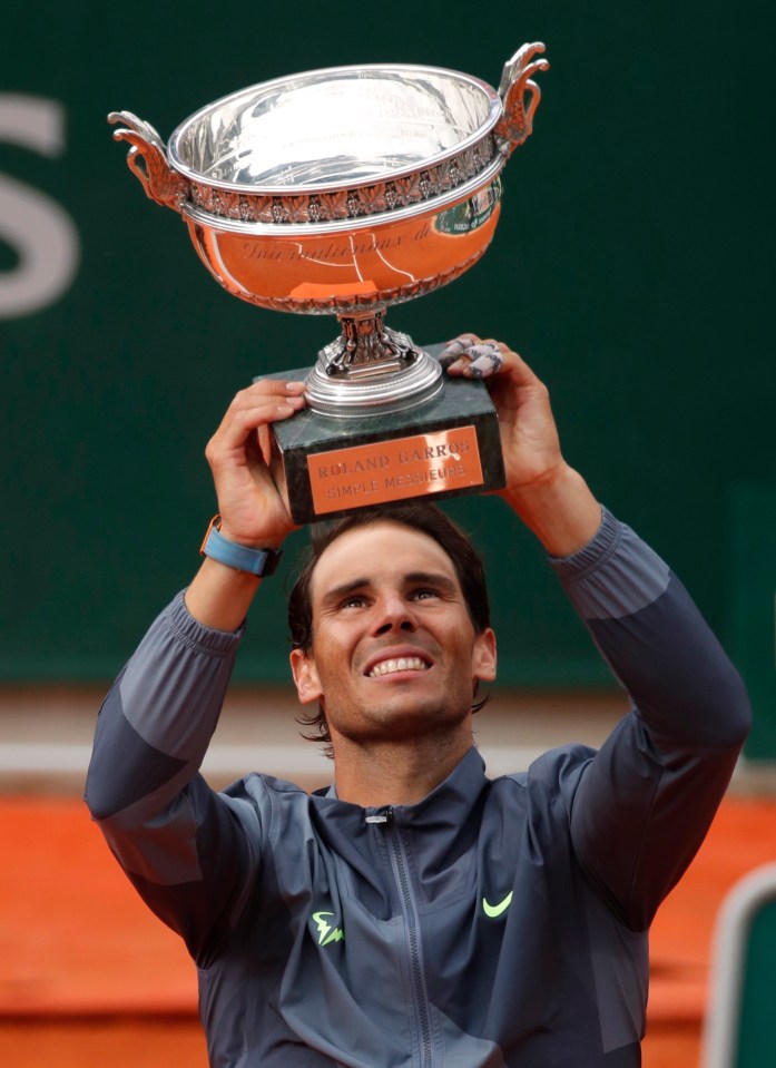  Nadal was pushed hard to lift the famous trophy but in the end did not look in danger