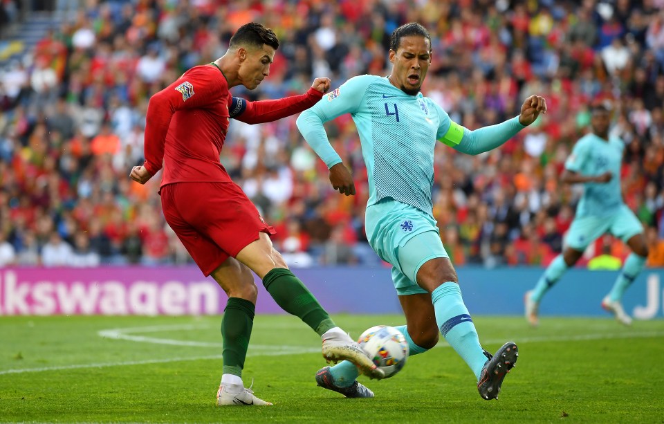  Ronaldo became the latest player to come up against the wall that is Van Dijk