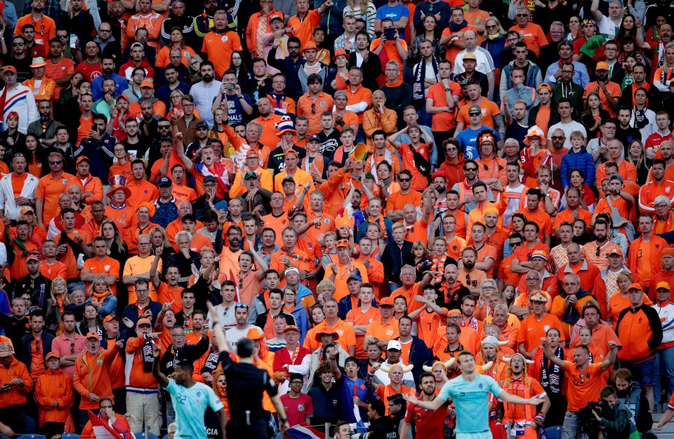  Dutch fans were left to rue a narrow defeat on Sunday night