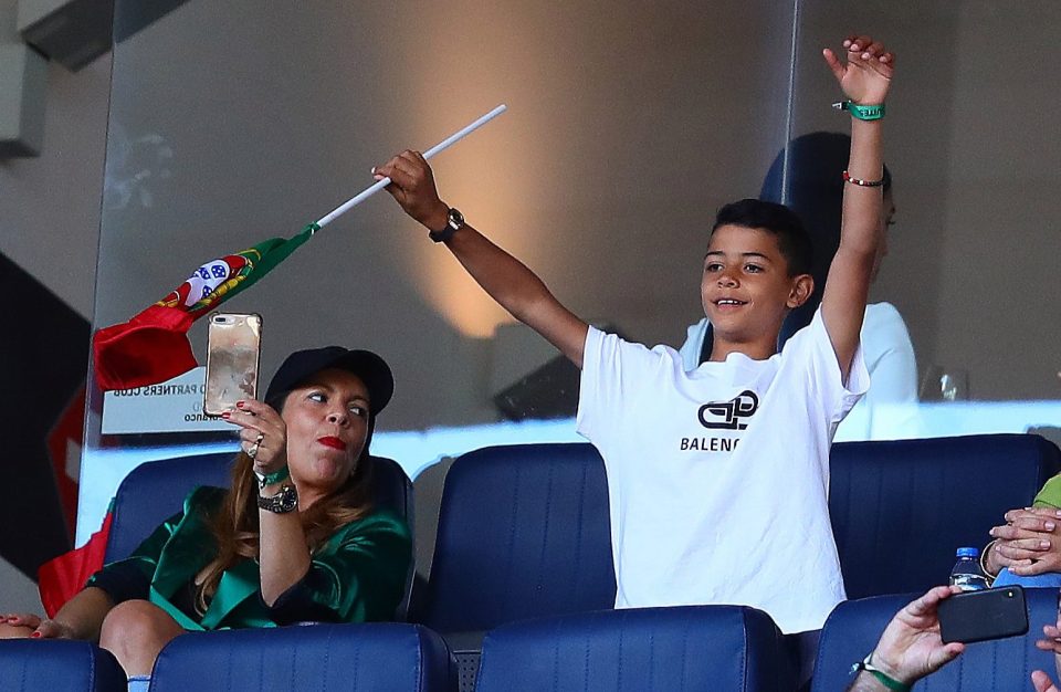  Cristiano Jr celebrates after Portugal take the lead against the Dutch